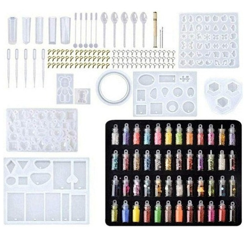 Kit De Moldes De Pegamento De Cristal Y Resina Para Joyería