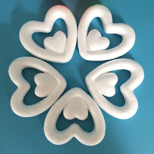 20 Piezas De Adornos Colgantes De Doble Corazón Para Hacer T