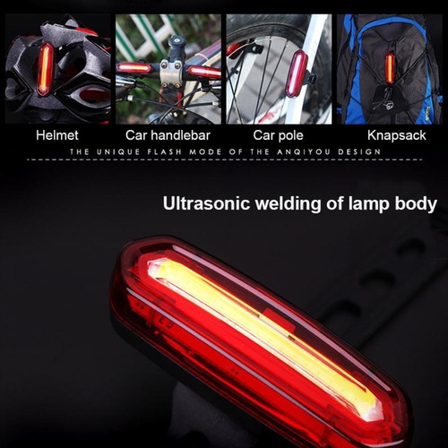 Imagen 6 de 10 de Luz Led Trasera Recargable Bicicleta