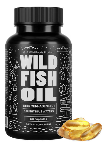 Aceite De Pescado Salvaje, Ee. Uu. Caught Omega-3 Dpa, Dha &