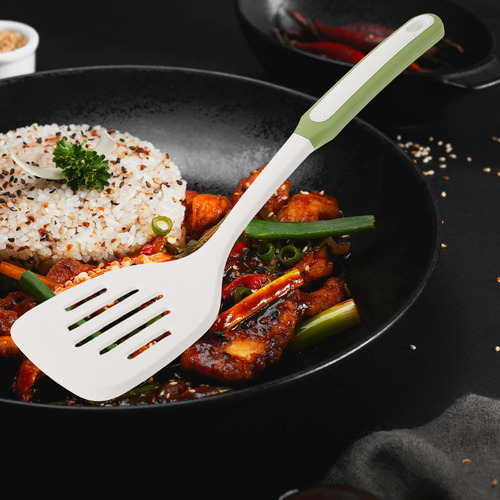 Espátula De Silicona Para Cocinar Espátula Giratoria Ranurad
