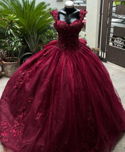 Hermoso Vestido De 15 Años Color Vino!!!