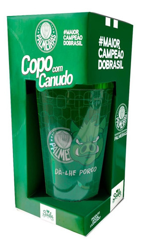 Copo Canudo Do Palmeiras 450 Ml Oficial Presente Palmeirense Cor Estampa4