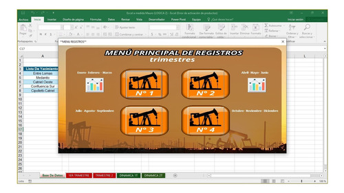 Excel Para Registro De Tareas En Yacimientos Petrolíferos