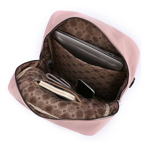 Mochila Feminino Multifuncional Notebook Viagem Com Usb A Cor Azul-escuro