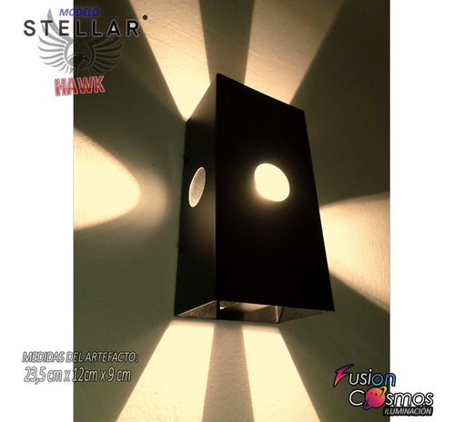 Imagen 3 de 9 de Bañador Pared Tipo Cañon Proyecta 6 Rayos- Ave Fénix Bar Led