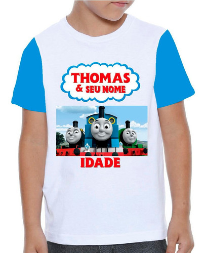 Camiseta Infantil Personalizada Thomas E Seus Amigos