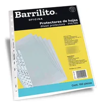 Comprar 100 Protectores De Hojas Tamaño Carta Cubre Hojas Mica Fina