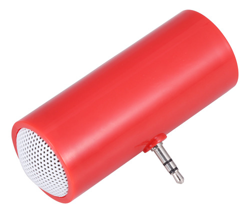 Mini Altavoz Estéreo Portátil Rojo Con Conector De Audio De
