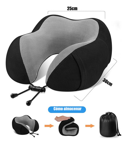 Almohada De Cuello Relajante Para Viaje Cojín Soporte Cómodo