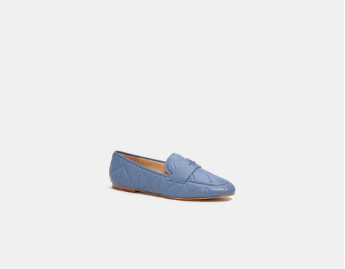 Zapatos Mocasines Coach Mujer Heidi Loafers Formales Azul 