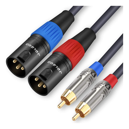Cable Rca A Xlr, Cable Doble Rca Macho A Doble Xlr Macho, Ca