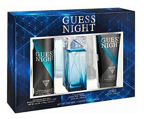 Guess Guess Night 3 Pc Gift Set 3.4oz Edt Spray, 6.0oz Body
