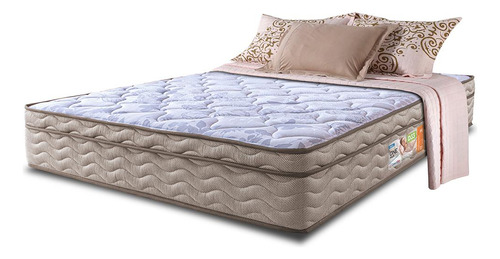 Cama inBox One Face D33 Ortopédico colchão cor dourado casal 138cm x 188cm x 28cm espuma 