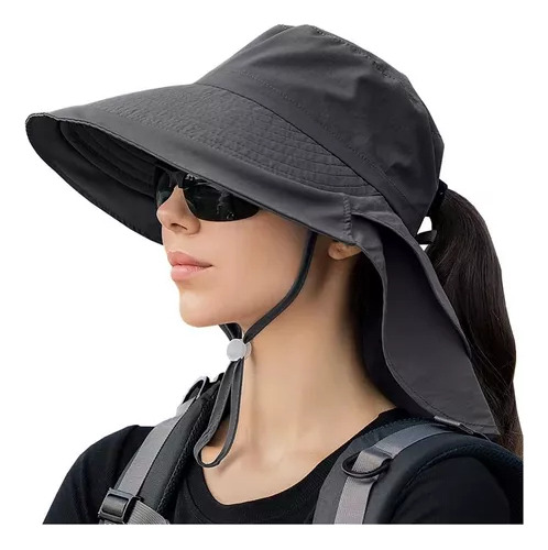 Sombrero De Sol De Ala Ancha Con Protección Uv Para Mujer