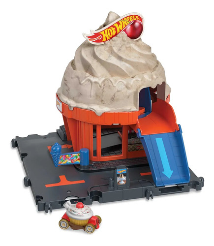 Hot Wheels City Ice Cream Heladería Mattel