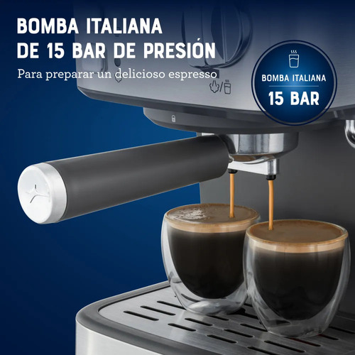 Cafetera Espresso Oster 15 Bares Bvstem5 Plateado