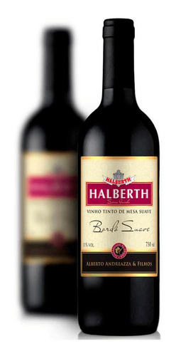 Imagem 2 de 4 de Vinho Tinto De Mesa Suave Halberth Bordô 750ml