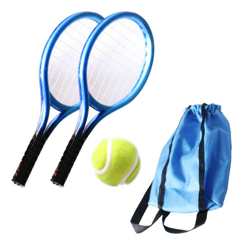Kit De Tenis En Miniatura, Juego De Raqueta Y Pelota De Azul