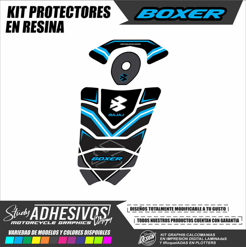 Protector De Tanque De Resinas Boxer 100 Relieve 3d 