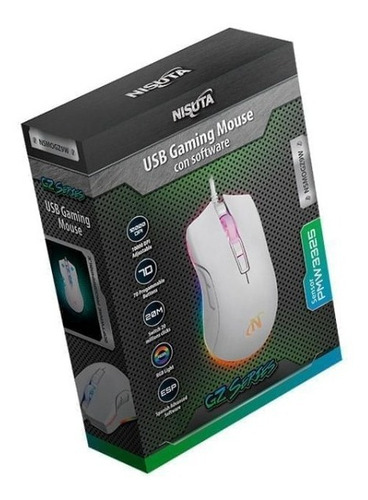Imagen 4 de 4 de Mouse Gamer Nisuta 10000 Dpi Ns-mogz9 (white)