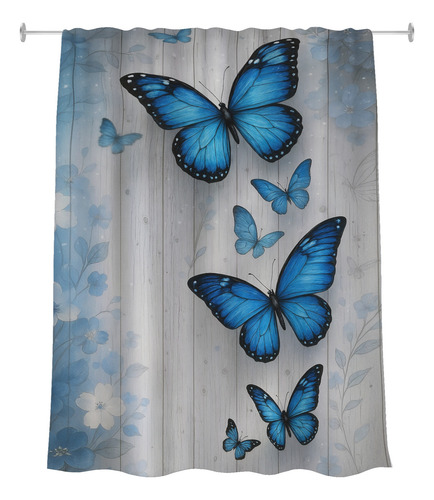Cortina De Baño Lavable Impermeable Diseños Varios De Moda Mariposas
