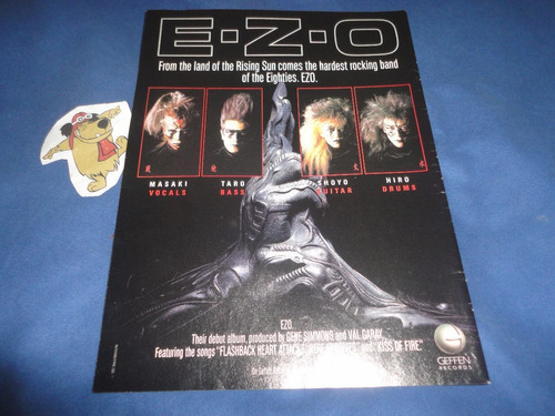 Ezo/gene Simmons - Poster(publicidad) Del Disco 1987