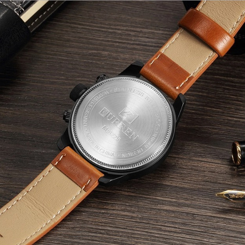 Relógio Curren Masculino Pulseira Couro Esportivo Original