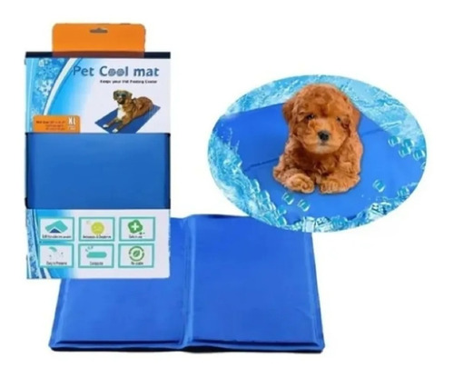 Manta Gel Frío Para Mascotas L 90x50 Cm Para Perro O Gato