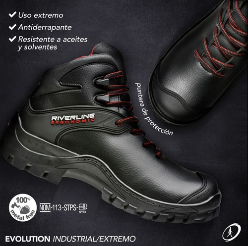 Calzado De Seguridad Riverline Elng3 Evolution Negro