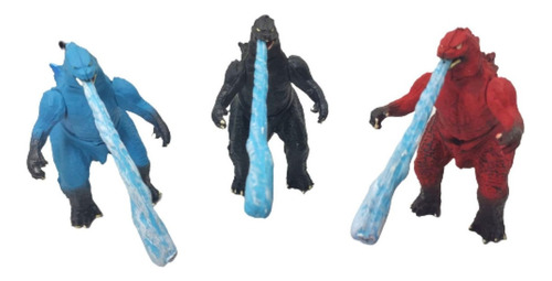 Imagen 1 de 5 de Figuras Godzilla Vs King Kong 3pzs Gojiras Articulables Toho