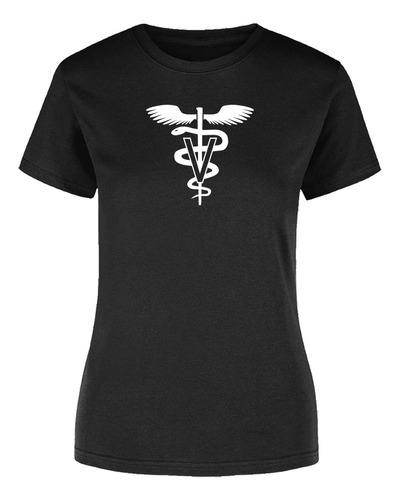 Playera Caduceo Símbolo Veterinaria