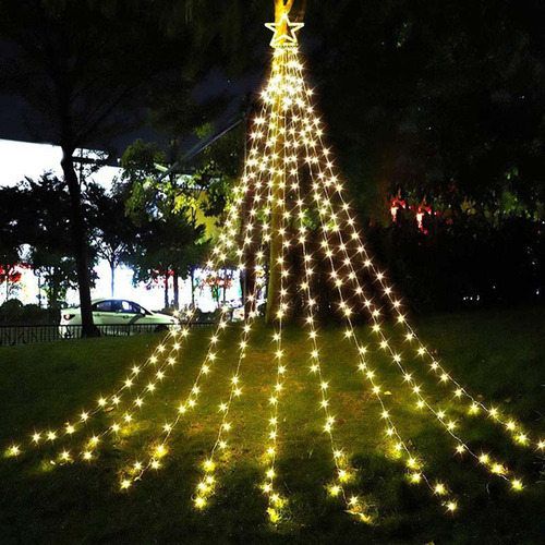 Luces De Cadena De Estrellas Con Lámpara De Estaca De