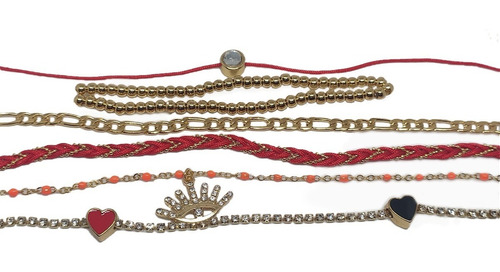 Pulsera Tobillera Tocona Con Colgantes Dorados Para Mujer