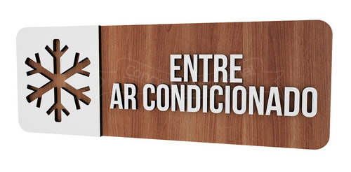 Imagem 2 de 3 de Placa Indicativa Sinalização Ar Condicionado Estabelecimento