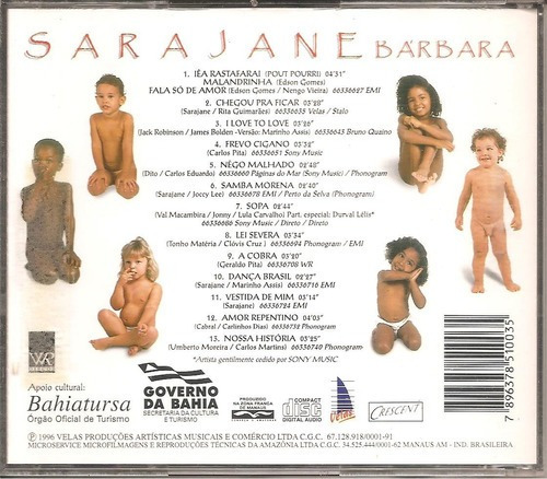 Durval Lelis (edson Gomes) Cd Sarajane -ex Gr Novos Barbaros