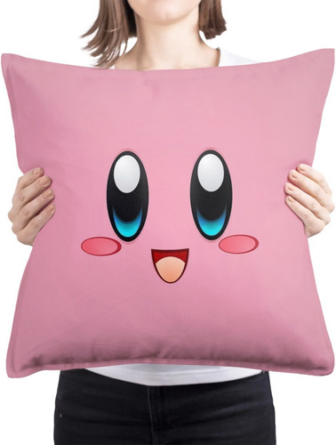 Cojin Decorativo Kirby Face Gaming Almohada Nintendo Diseño