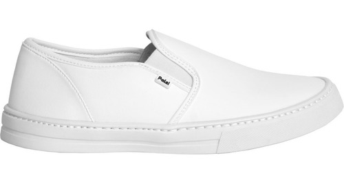 Imagen 4 de 7 de Tenis Blanco Negro Mujer Hombre Cosidos Unisex Slip On Pals