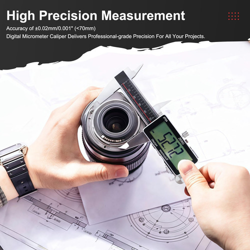 Calibre Digital Godeson Ip54 Acero Inoxidable Lcd Micrómetro