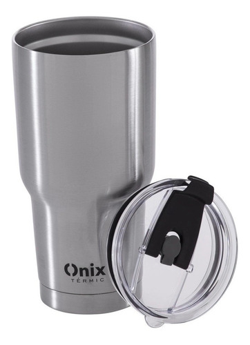 Copo Térmico Com Tampa Inox 870ml Onix Conserva 12 Horas