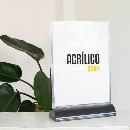 Display Em Acrílico Tipo T A3 (30x42cm) - Kit 10 Peças