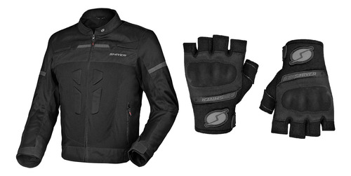 Jaqueta Air Vent Tipo X11+luva Dart 1/2 Dedo Shiver Promoção