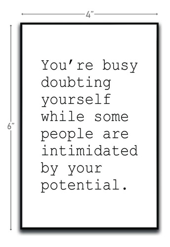 Iman Divertido Motivador Texto Ingl «you're Busy Doubting