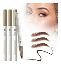 Comprar 3pzs Delineado De Cejas 3d Lápiz De Cejas Con 4 Puntas