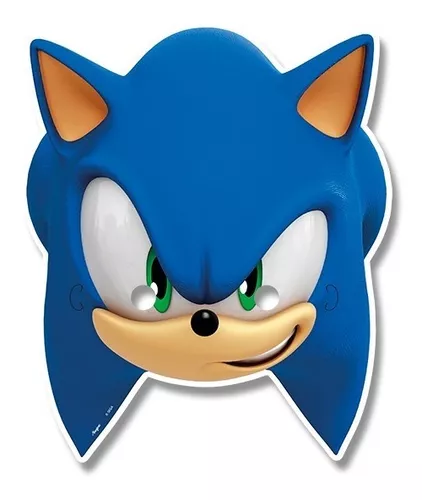 Máscaras Com Personagens - Festa Sonic, Knuckles E Tails