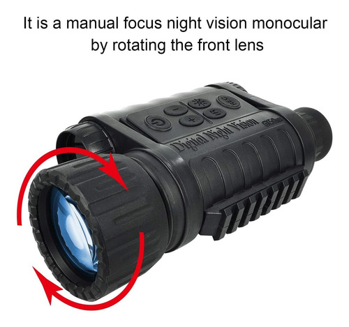 Monocular De Visión Nocturna Digital Hd De 6x50 Mm Con...