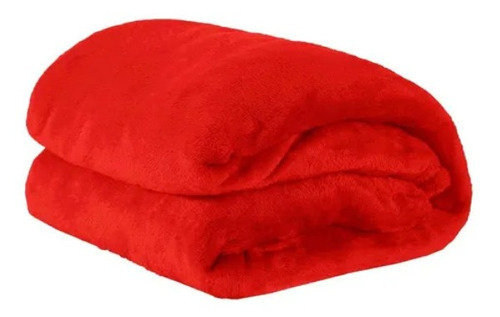 Manta Microfibra Lisa Casal Cobertor Soft Veludo + Vendido Cor Vermelha