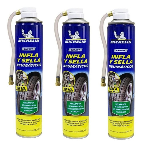 Infla Y Sella Auto Repara Pinchaduraneumaticos  Michelin X 3