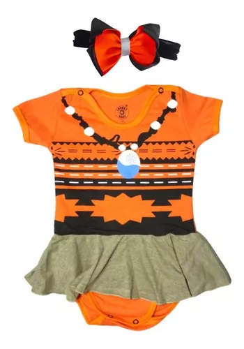 Fantasia Moana Baby 1 Ano, Roupa Infantil para Menina Moana Usado 83939572