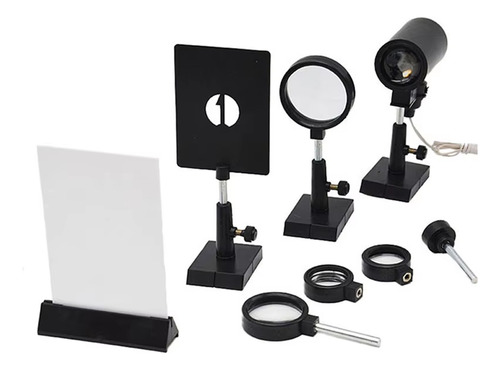 Set De Experimentos Ópticos Con Lentes Convexas Planas Y Len